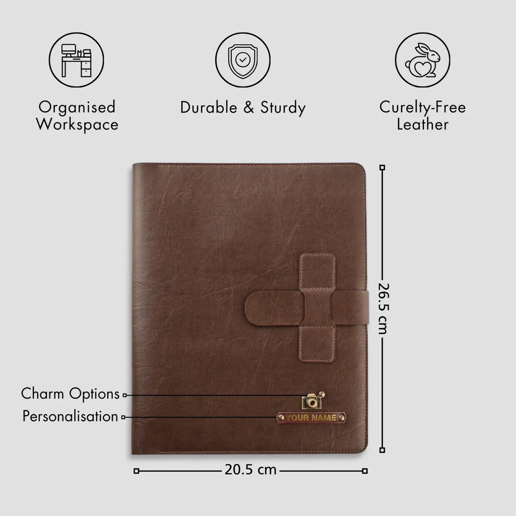 PERSONALISED TABLET ORGANISER - BROWN