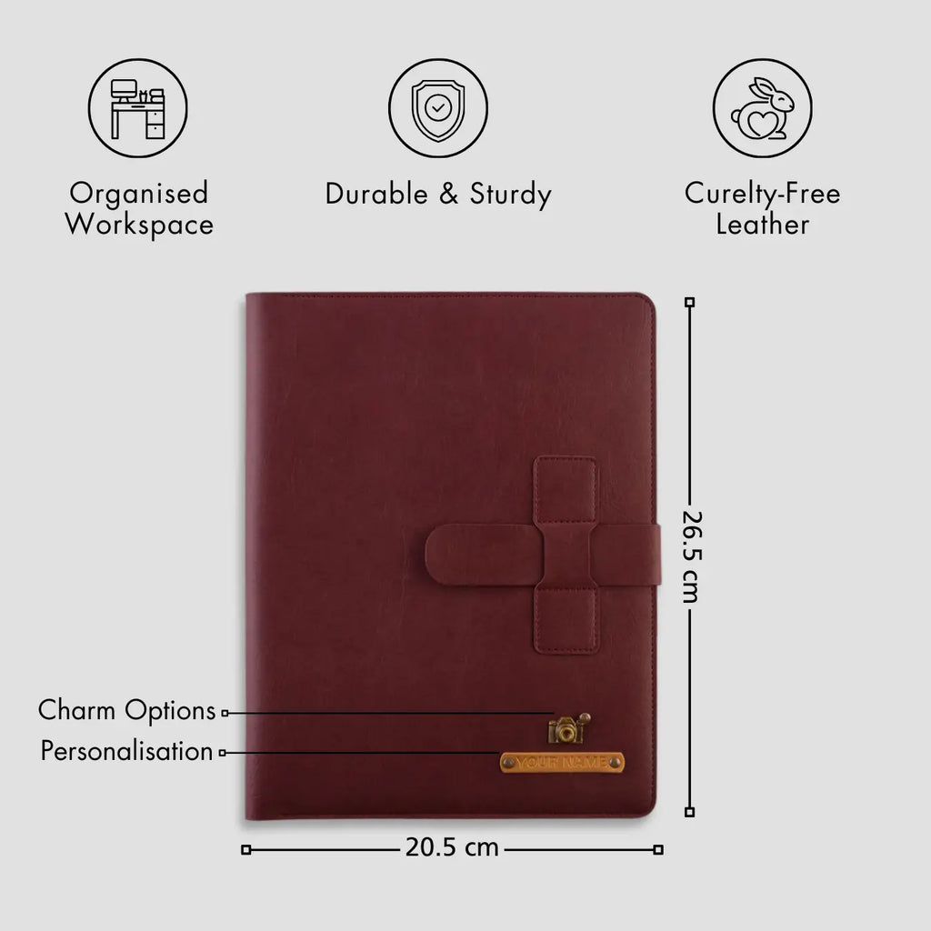 PERSONALISED TABLET ORGANISER - MAROON
