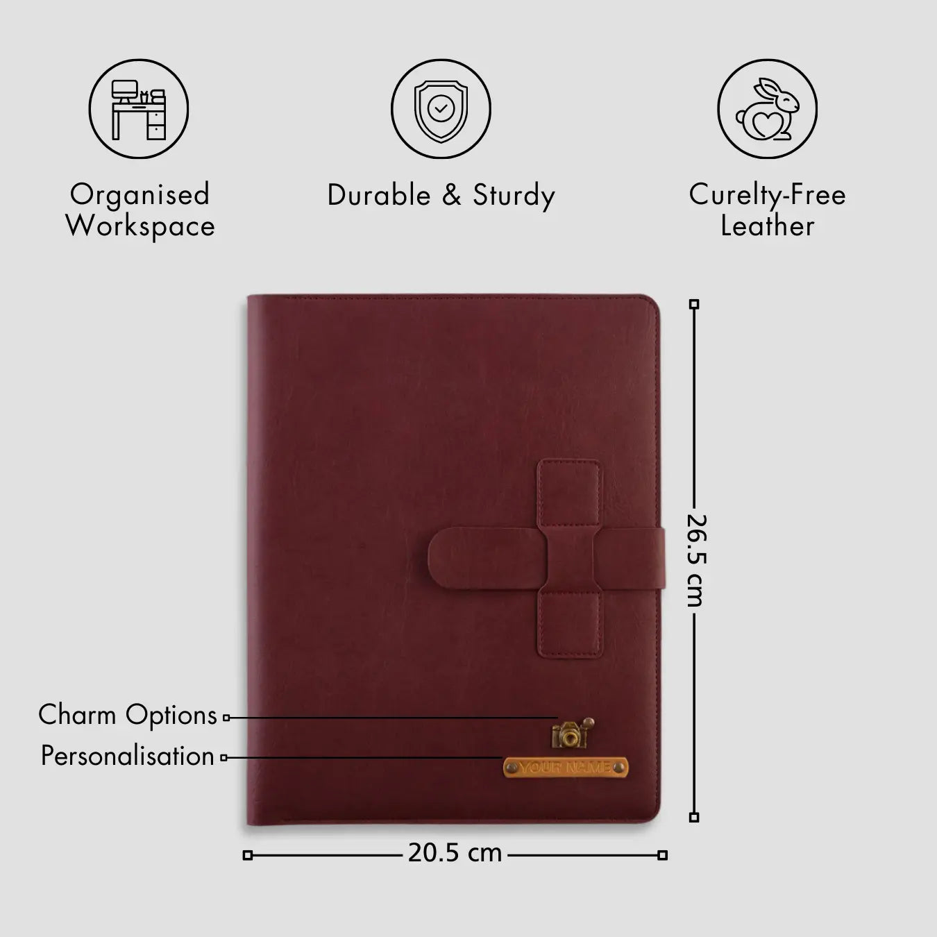PERSONALISED TABLET ORGANISER - MAROON