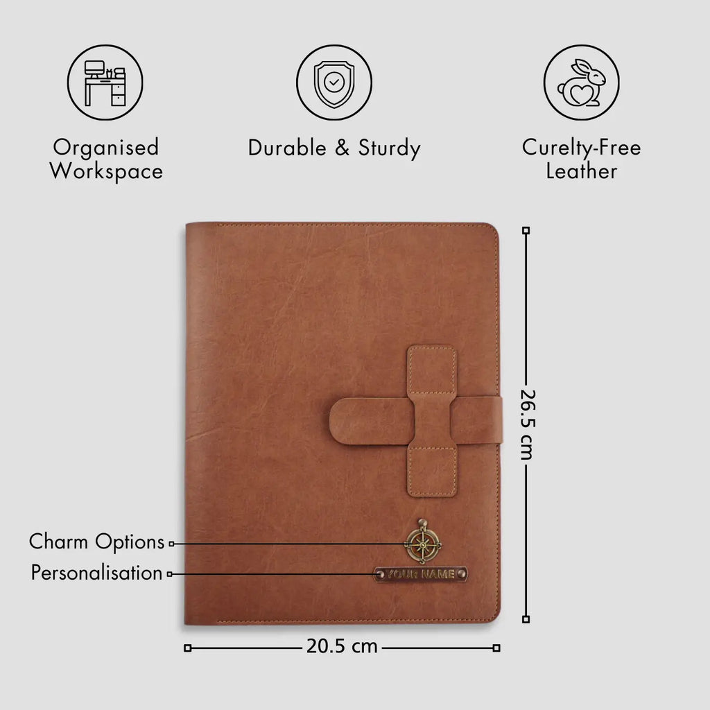 PERSONALISED TABLET ORGANISER - TAN