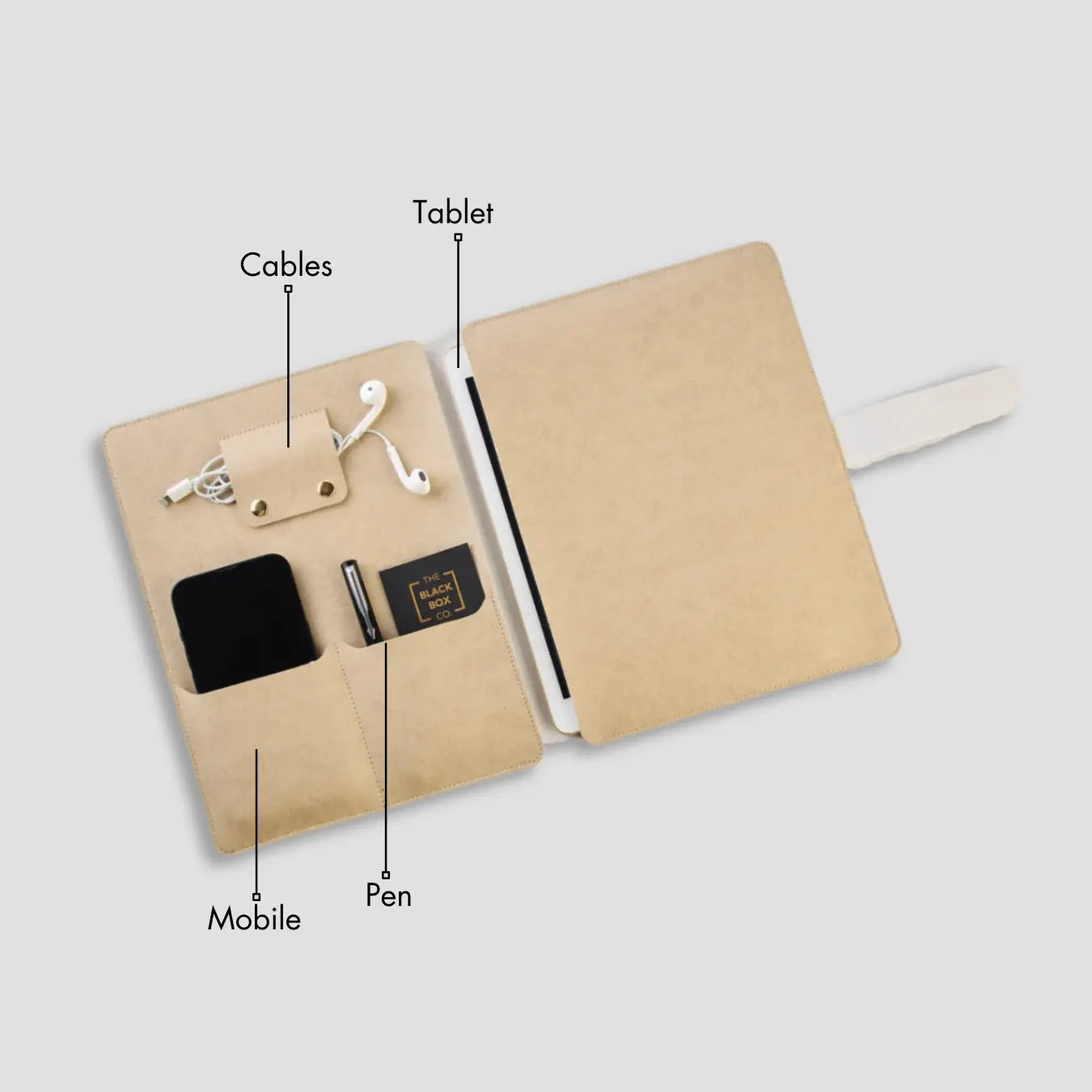 PERSONALISED TABLET ORGANISER - BEIGE