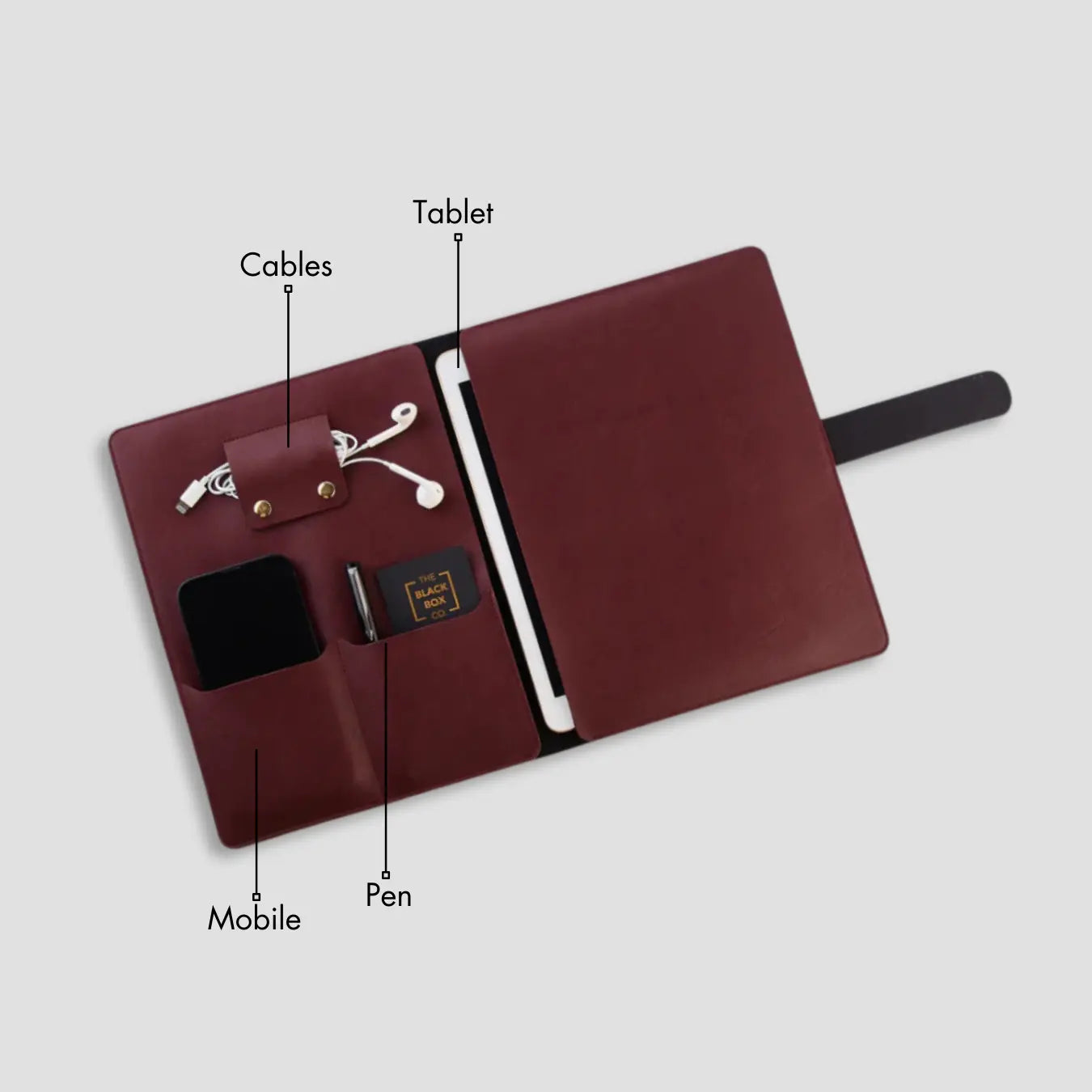 PERSONALISED TABLET ORGANISER - MAROON