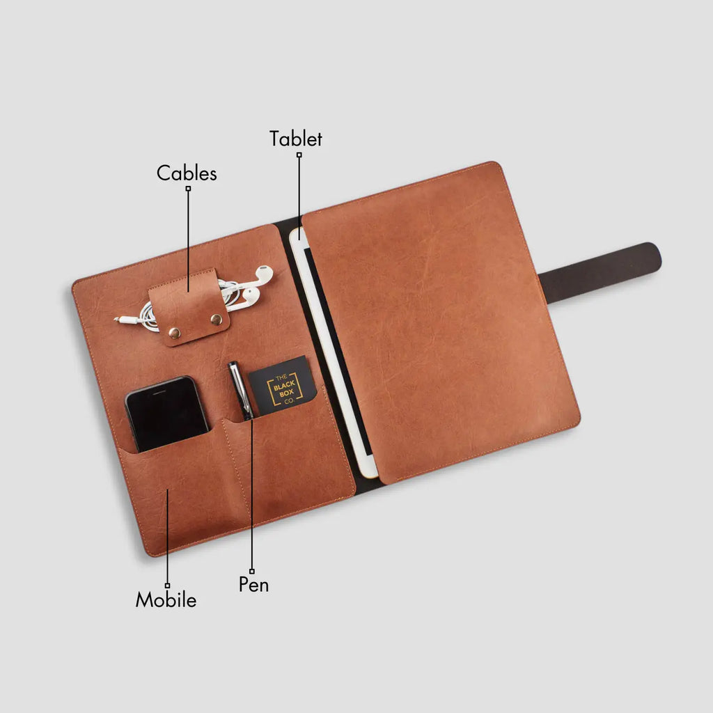 PERSONALISED TABLET ORGANISER - TAN