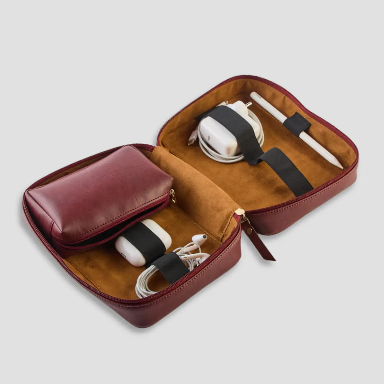 PERSONALISED TECH ORGANISER - MAROON