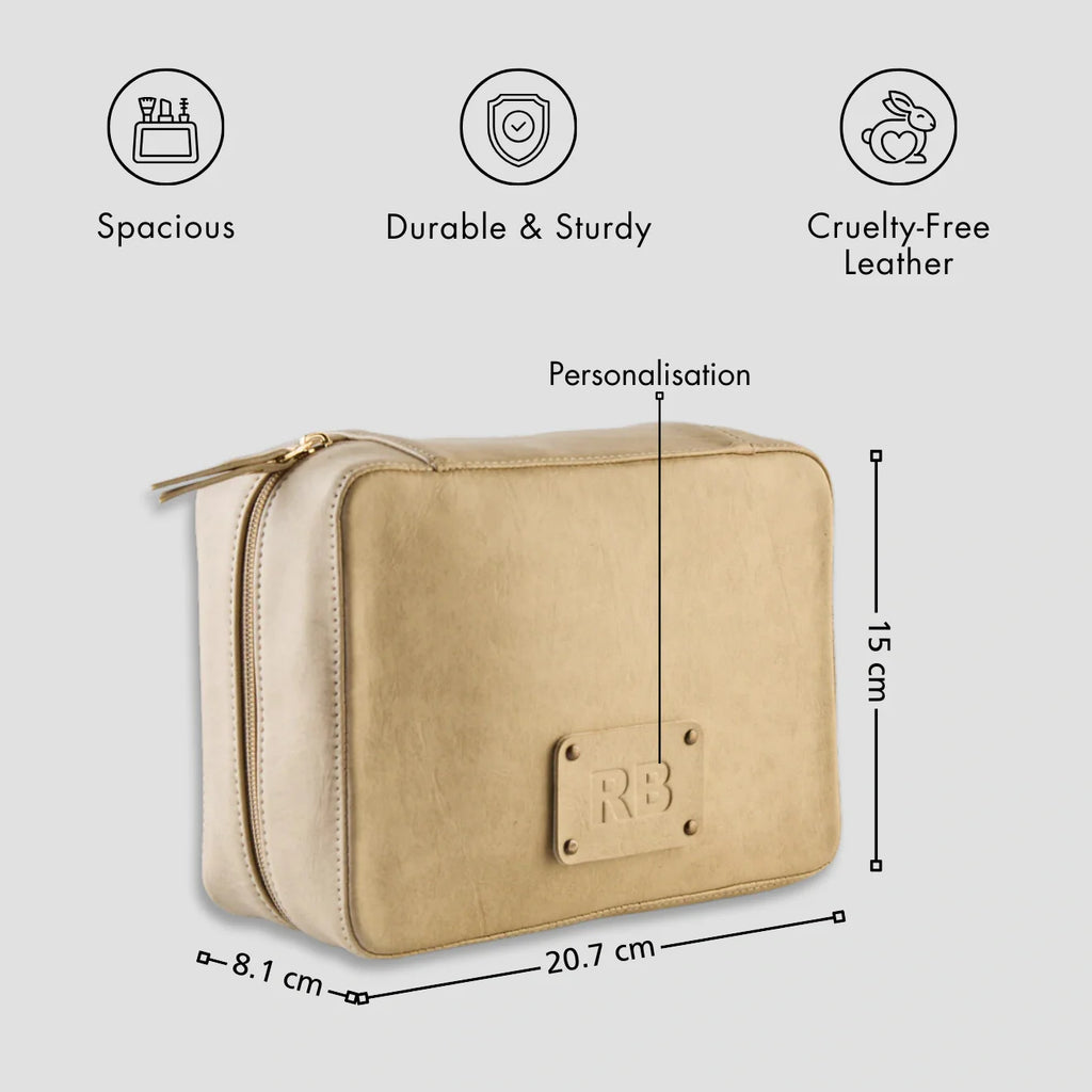 PERSONALISED TECH ORGANISER - BEIGE
