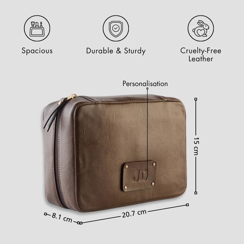 PERSONALISED TECH ORGANISER - BROWN