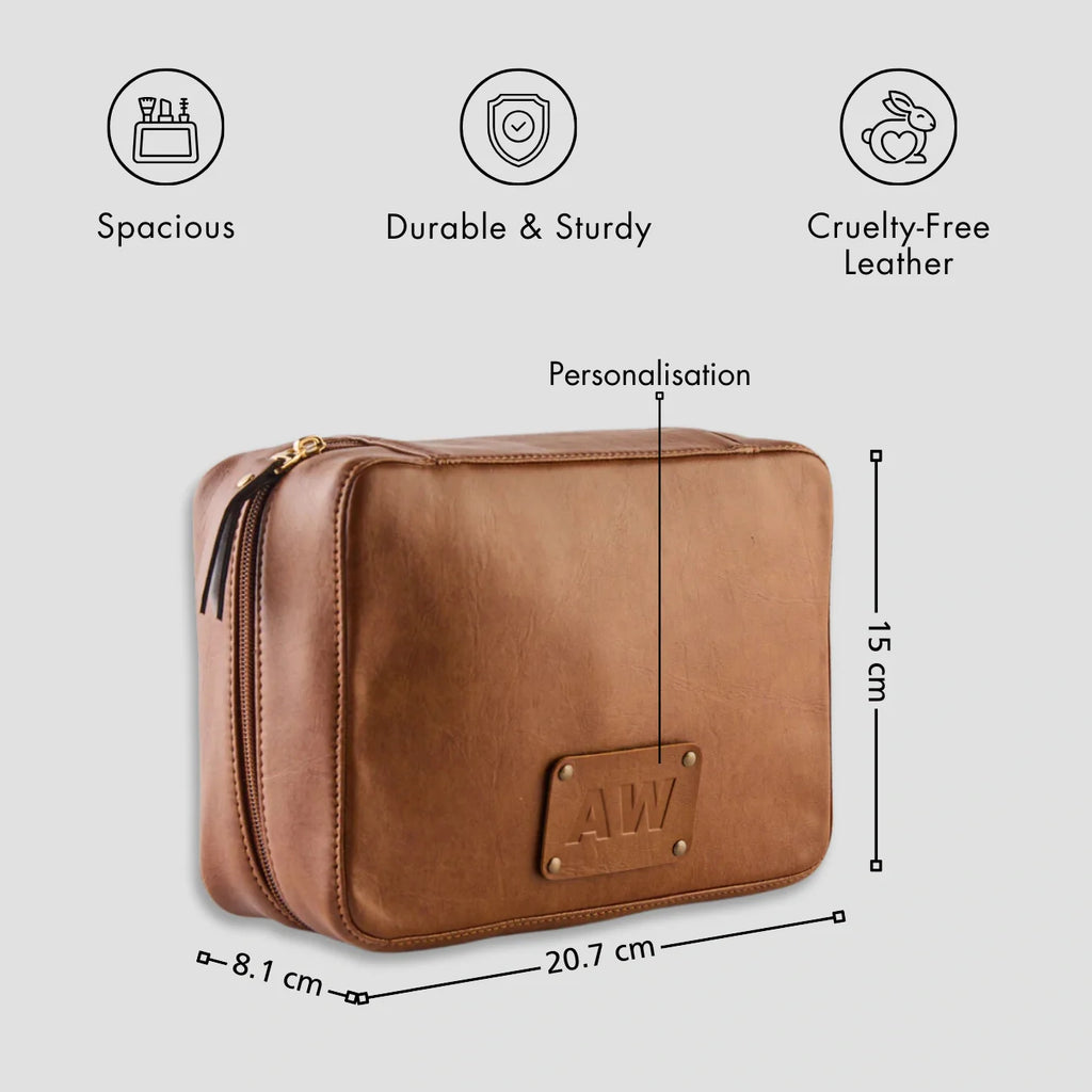 PERSONALISED TECH ORGANISER - TAN