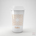 Trendy Linear Style Custom Coffee Tumbler