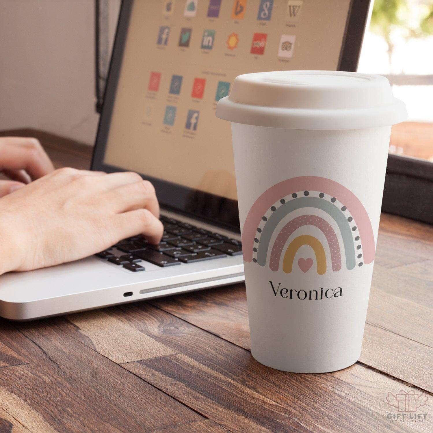 Trendy Rainbow Art Coffee Tumbler