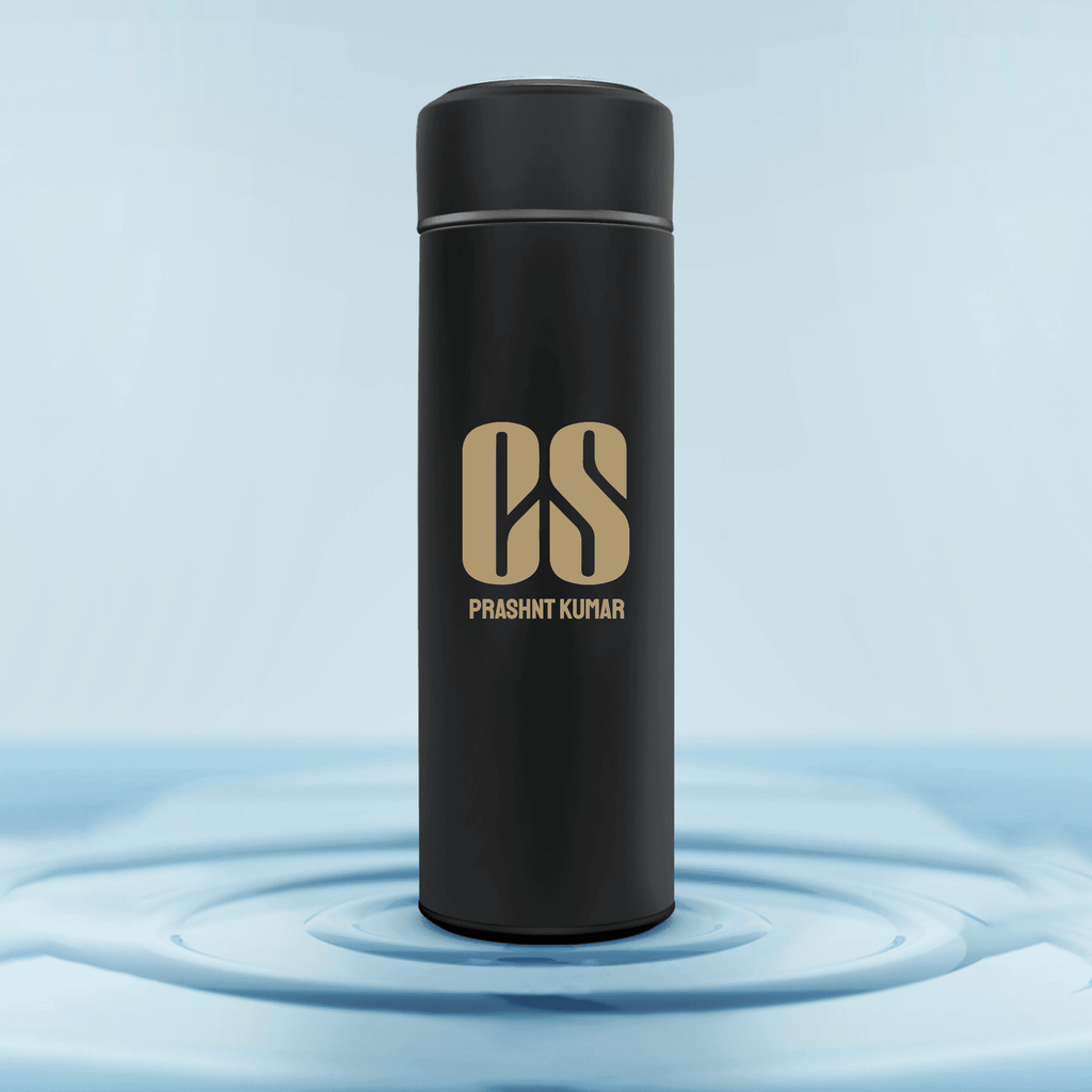 Unique Personalised  CS Logo Art Temperature Bottle (Hot & Cold Temperature Flask)