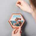 Unique Personalised  Hanging Hexagonal Copper Photo Print