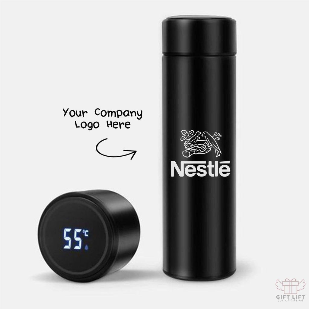 Premium Temperature Bottle (Hot & Cold Vacuum Flask) With Company Logo