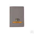 Personalized Ash Grey Textured Passport Cover