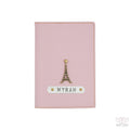Uniquely Personalized Baby Pink Textured Passport Cover - www.giftlift.in