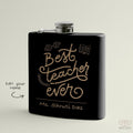 Personalized Best Teacher Art Hip Flask