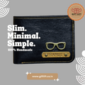 Customized Black Wallet For Men