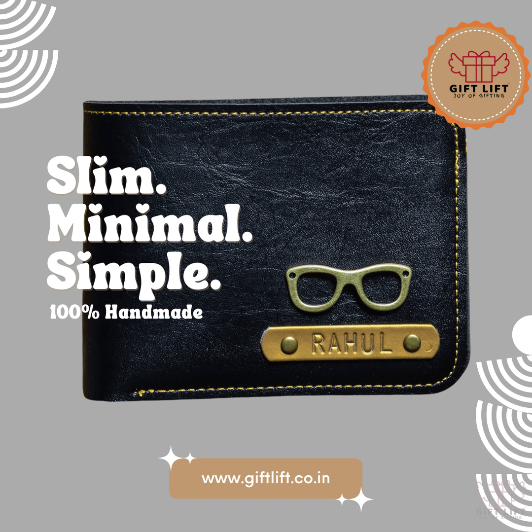 Customized Black Wallet For Men