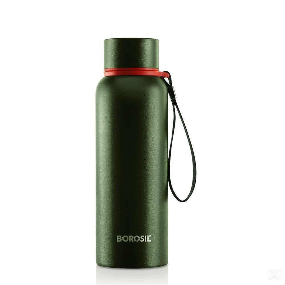 Personalized Borosil - Stainless Steel Hydra Trek - Green - www.giftlift.in