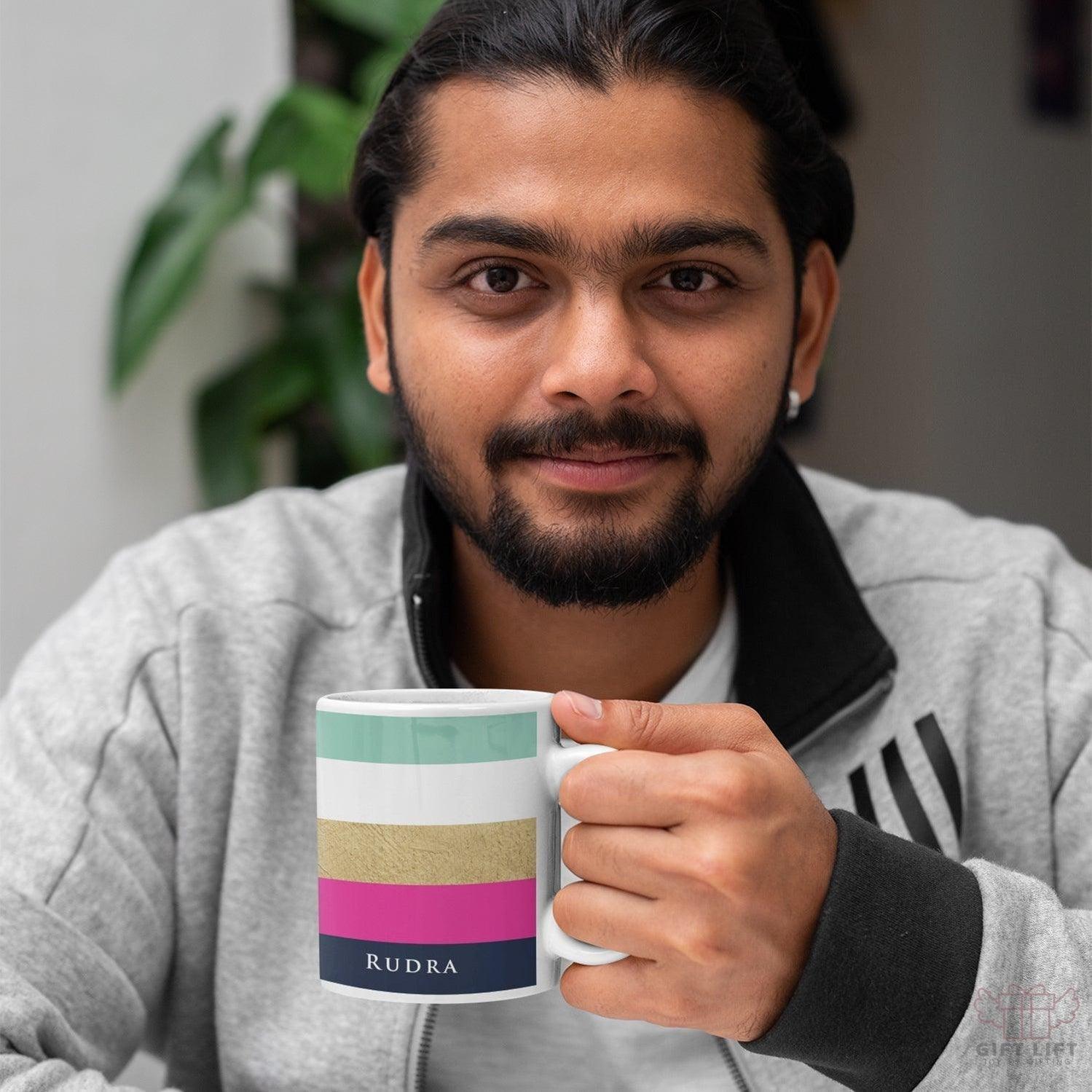Personalized Bright Heues & Faux Gold Coffee mug