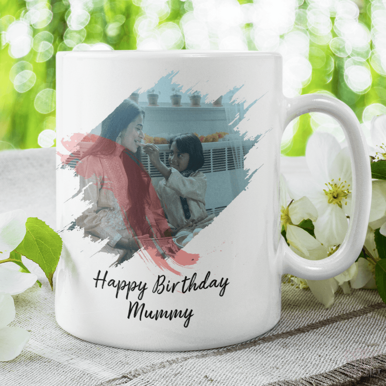 Personalized Brush Stroke Photo Effect Coffee Mug