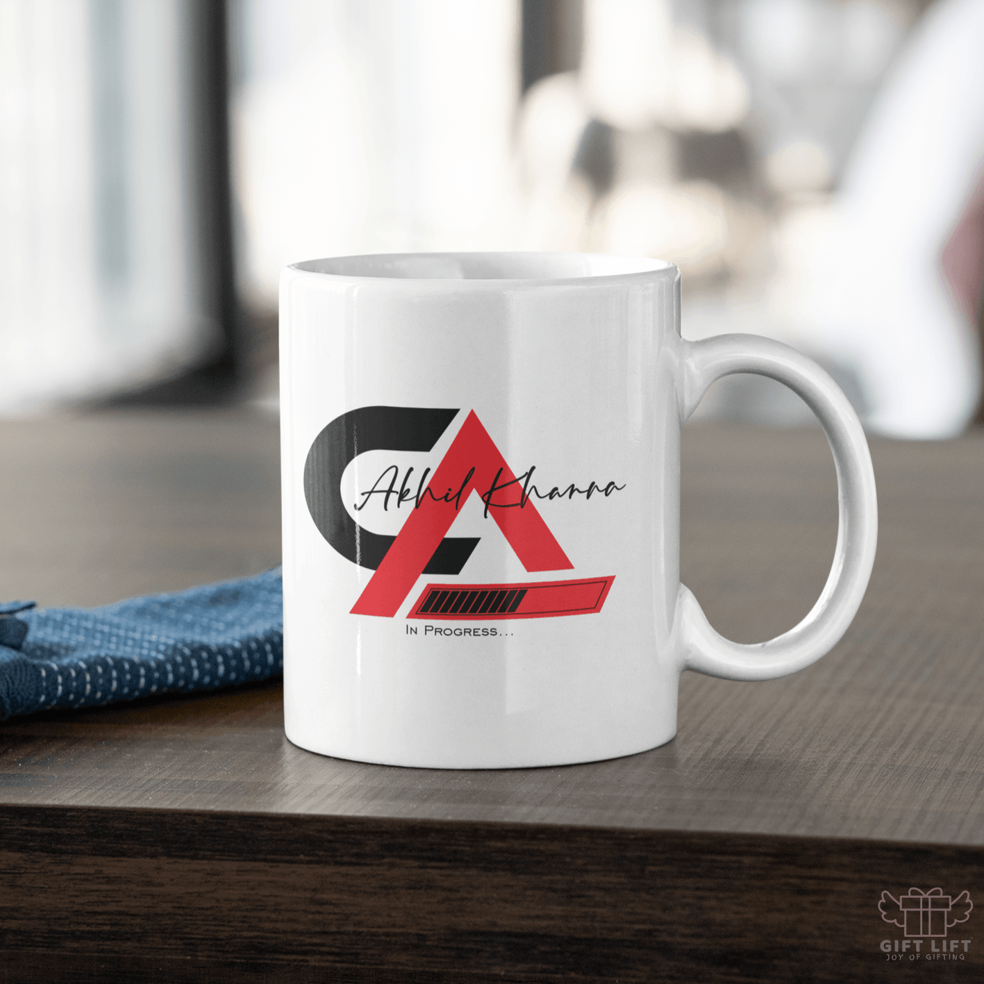 Personalized CA In Progress Name Art Coffee Mug