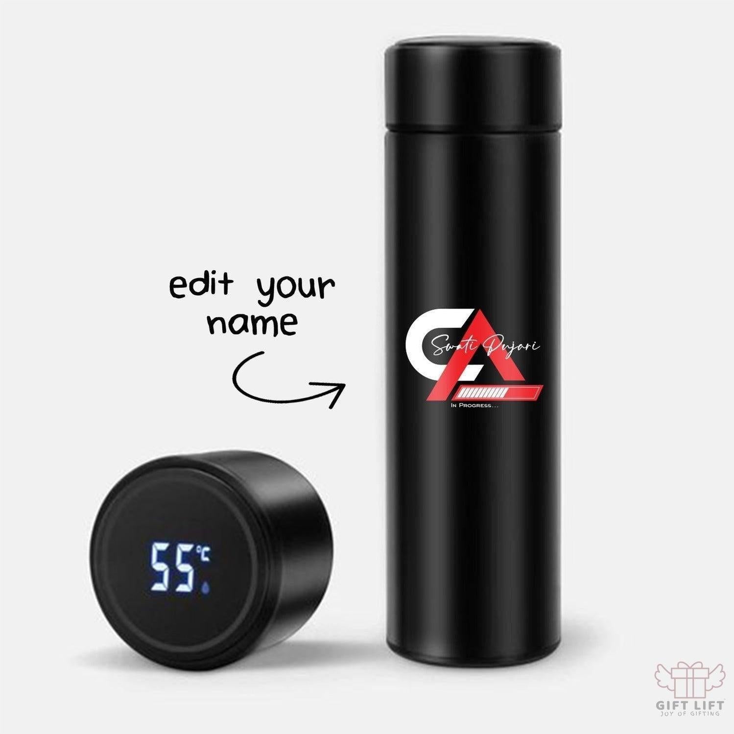 Personalized CA In Progress Name Art Temperature Bottle (Hot & Cold Vacuum Flask)