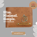 Customized Camel Brown Wallet For Men