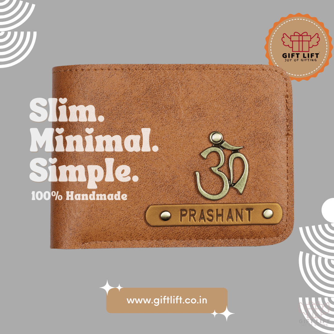 Customized Camel Brown Wallet For Men