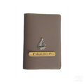 Personalized Chocolate Brown Textured Passport Cover