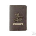 Personalized Coffee Leather Finish Passport Cover