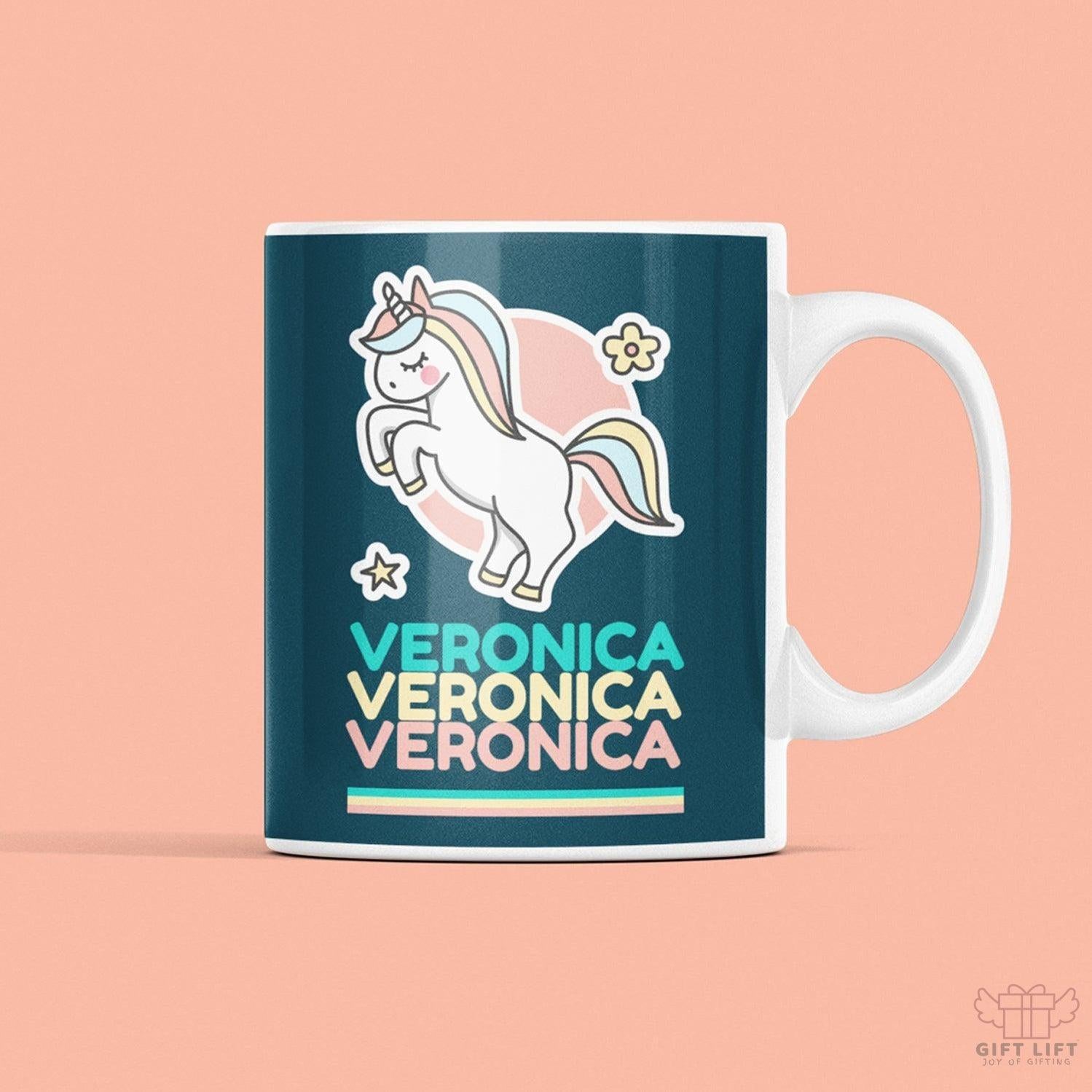 Personalized Colorful Unicorn Art Coffee Mug