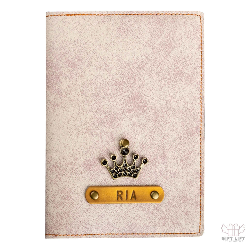 Personalized Cookie n Cream Leather Finish Passport Cover