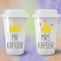Uniquely Personalized Couple Crown Art Tumbler - www.giftlift.in