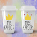 Personalized Couple Crown Art Tumbler