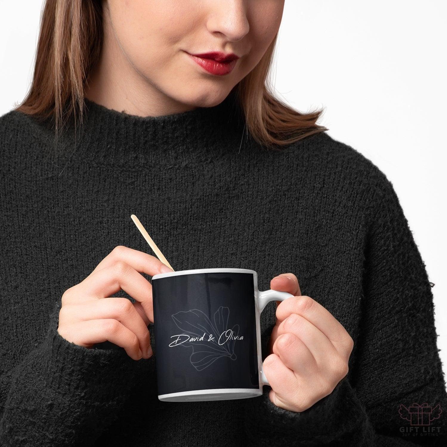 Uniquely Personalized Couple Monogram Coffee Mug - www.giftlift.in