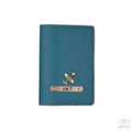 Personalized Cyan Textured Passport Cover