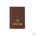 Personalized Dark Brown Textured Passport Cover