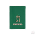 Personalized Dark Green Textured Passport Cover