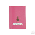 Personalized Dark Pink Textured Passport Cover