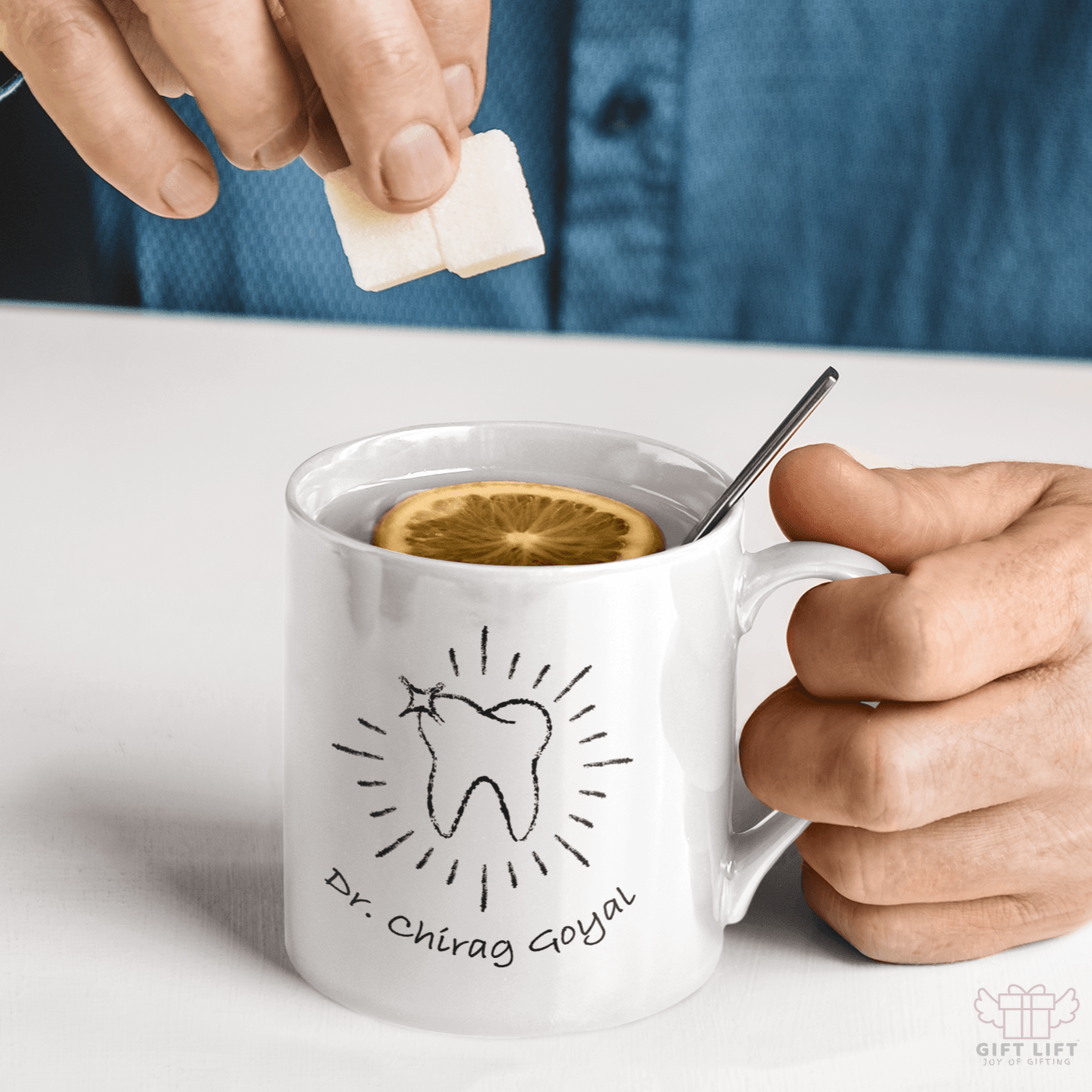 Personalized Dentist Chalk Art Coffee Mug