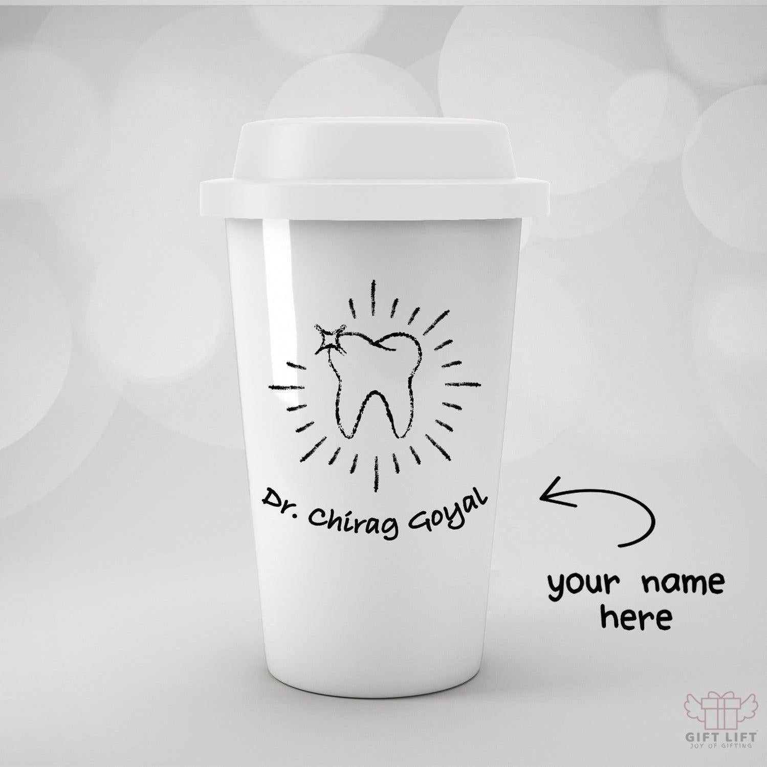 Personalized Dentist Chalk Art Tumbler