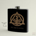 Personalized Dentist Logo Name Art Hip Flask