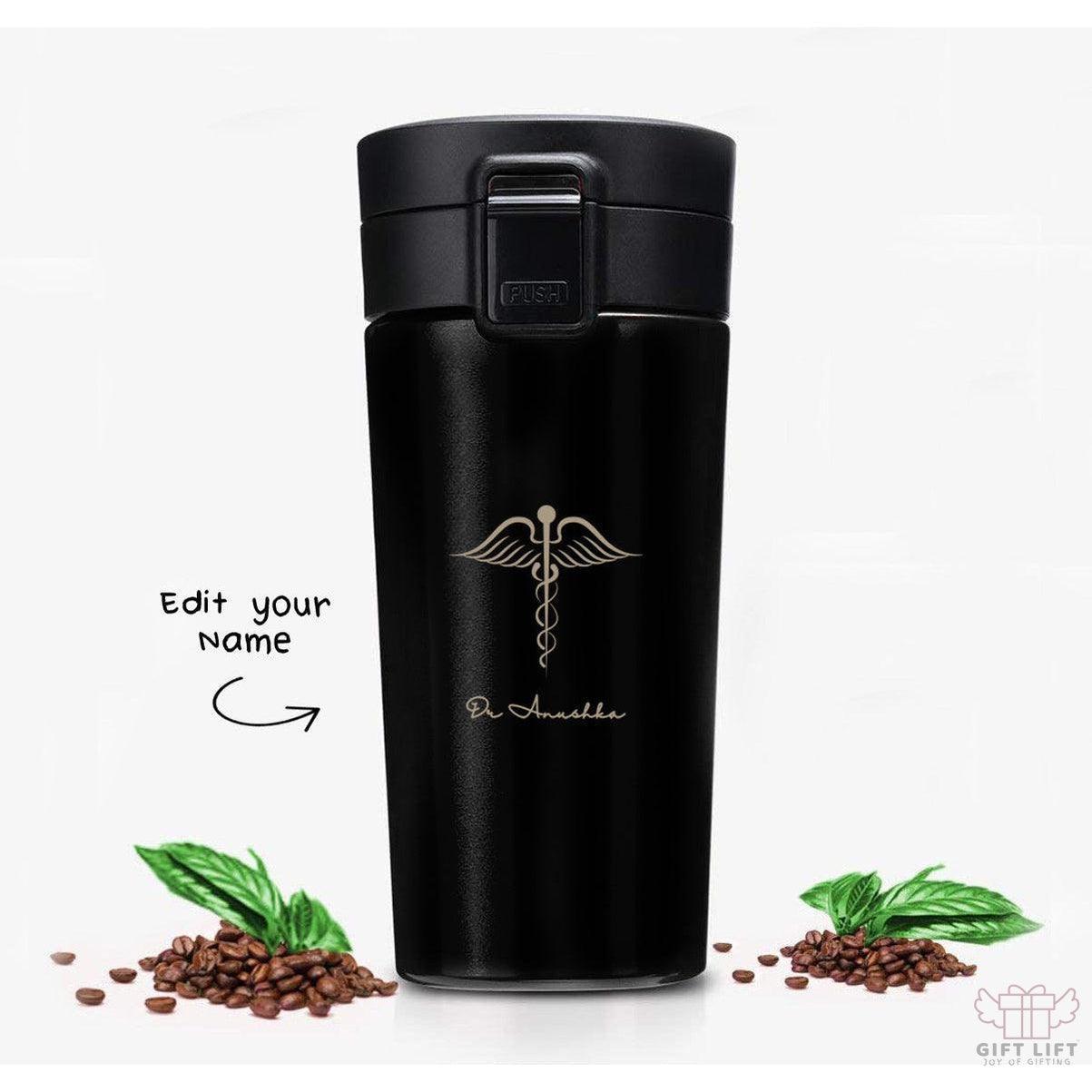 Personalized Doctor Logo Name Art Steel Tumbler