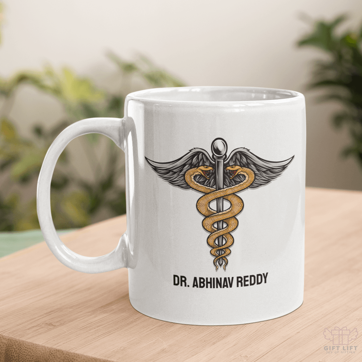 Personalized Doctor Snake Logo Name Coffee Mug