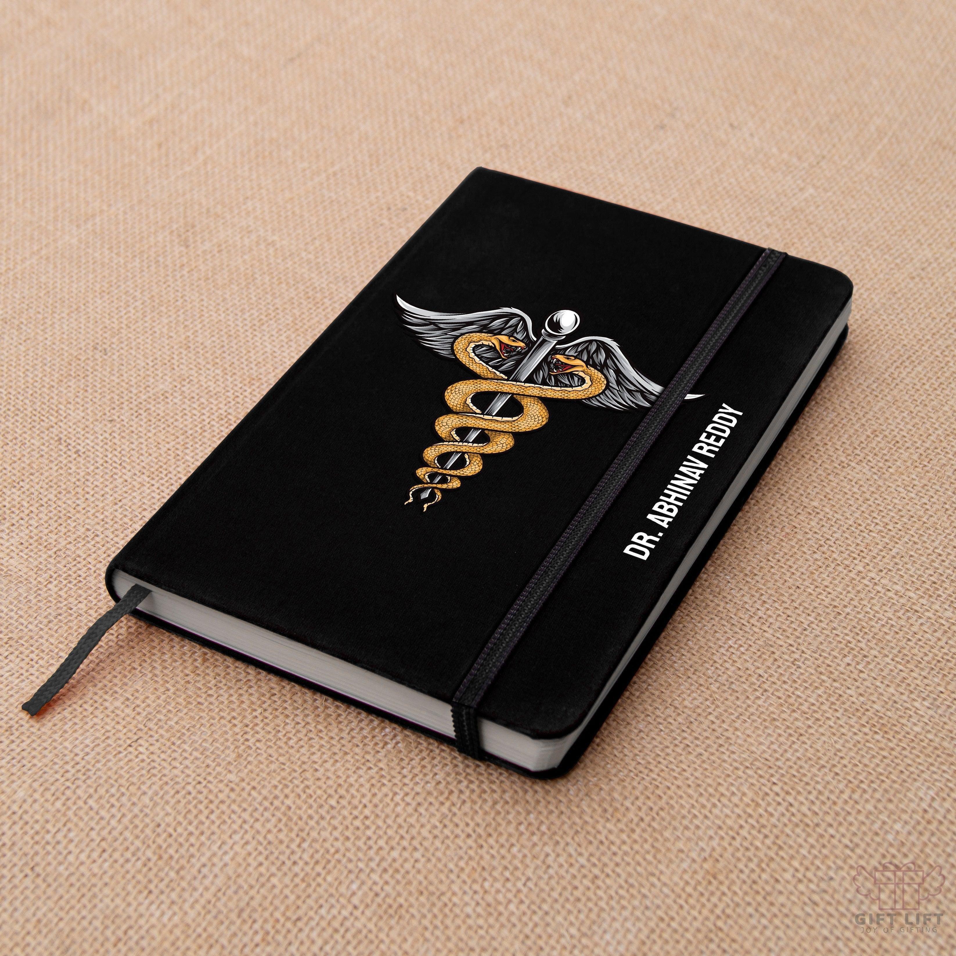 Personalized Doctor Snake Logo Name Note Book - Set of 2