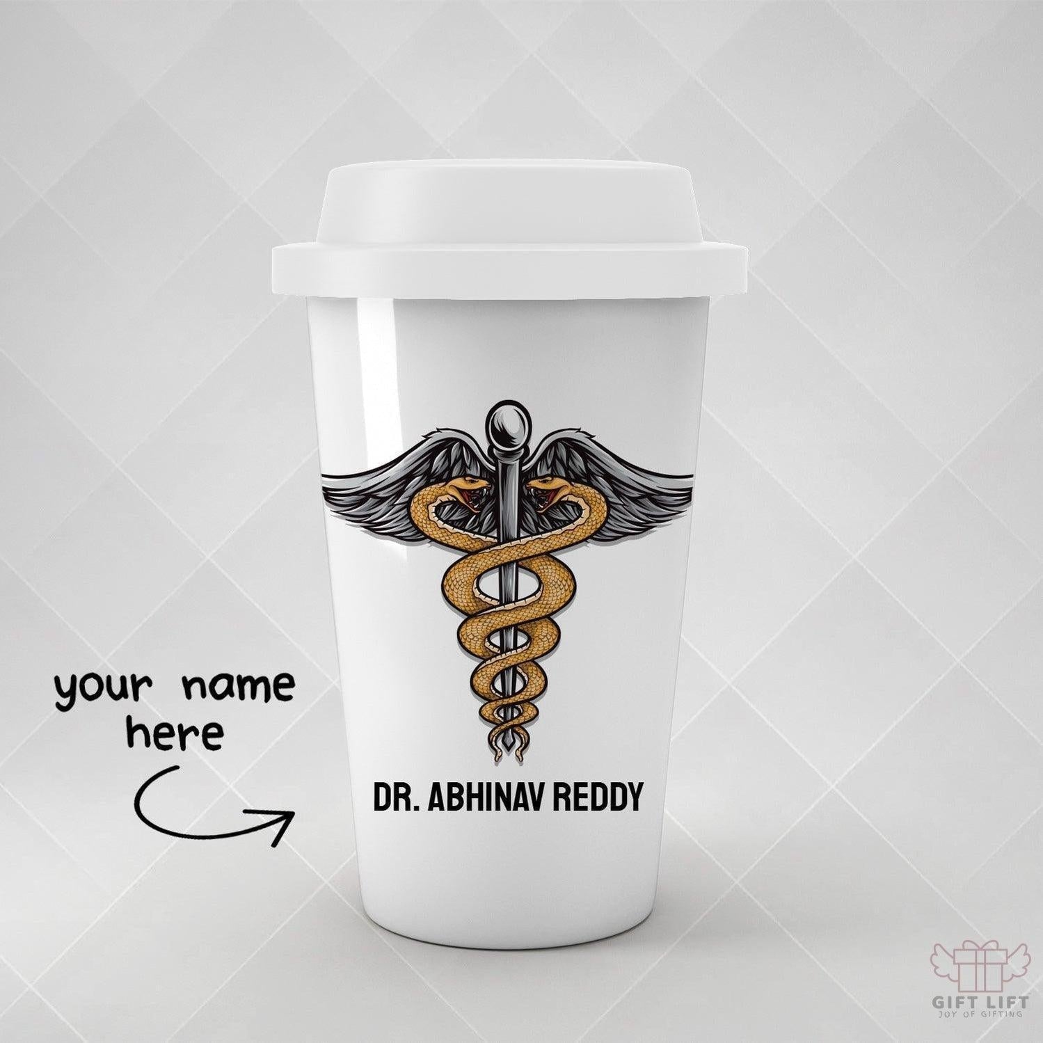 Personalized Doctor Snake Logo Name Tumbler