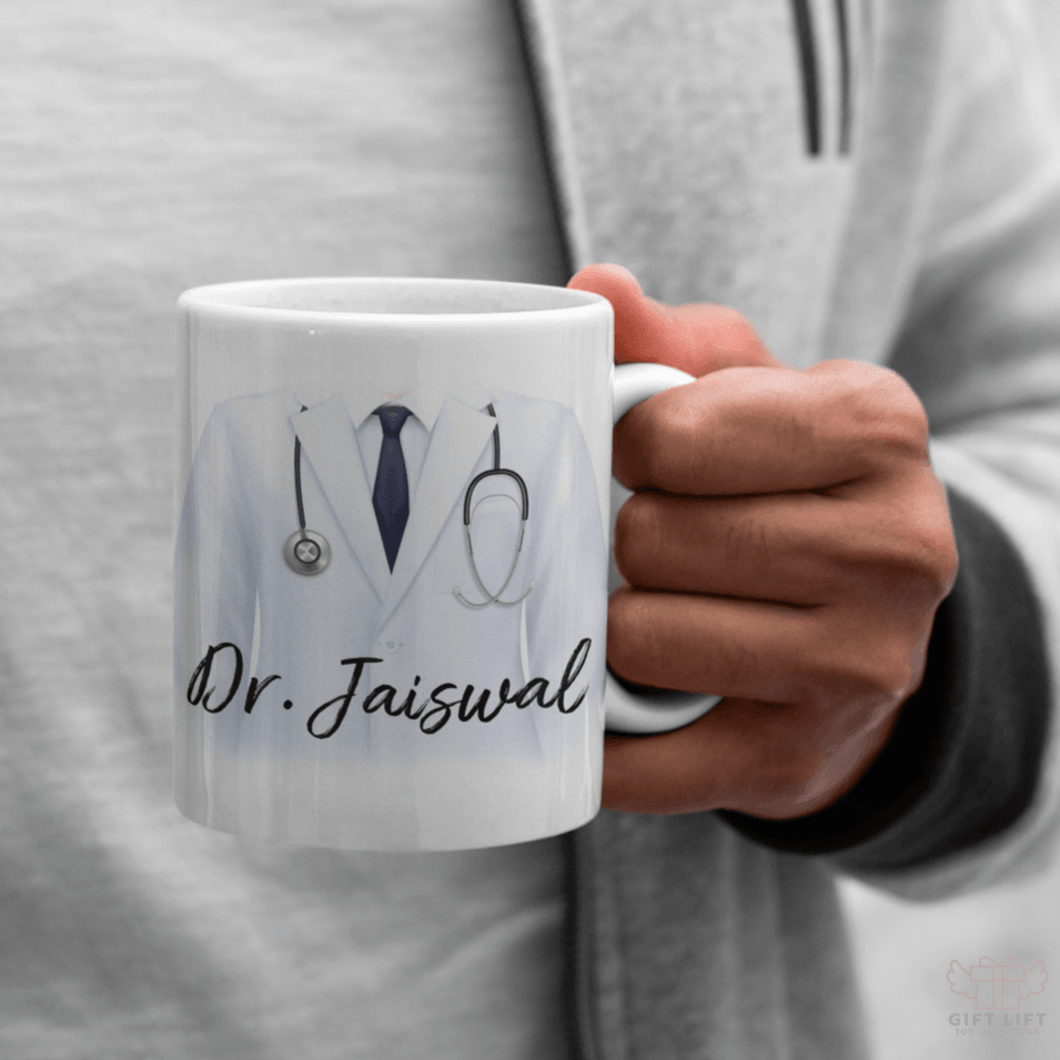 Personalized Doctor Uniform Art Coffee Mug