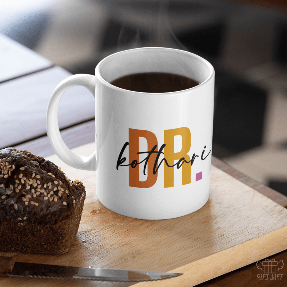 Personalized Dr. Name Art Coffee Mug