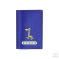 Personalized Electric Blue Textured Passport Cover