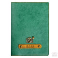 Personalized Emerald Green Leather Finish Passport Cover